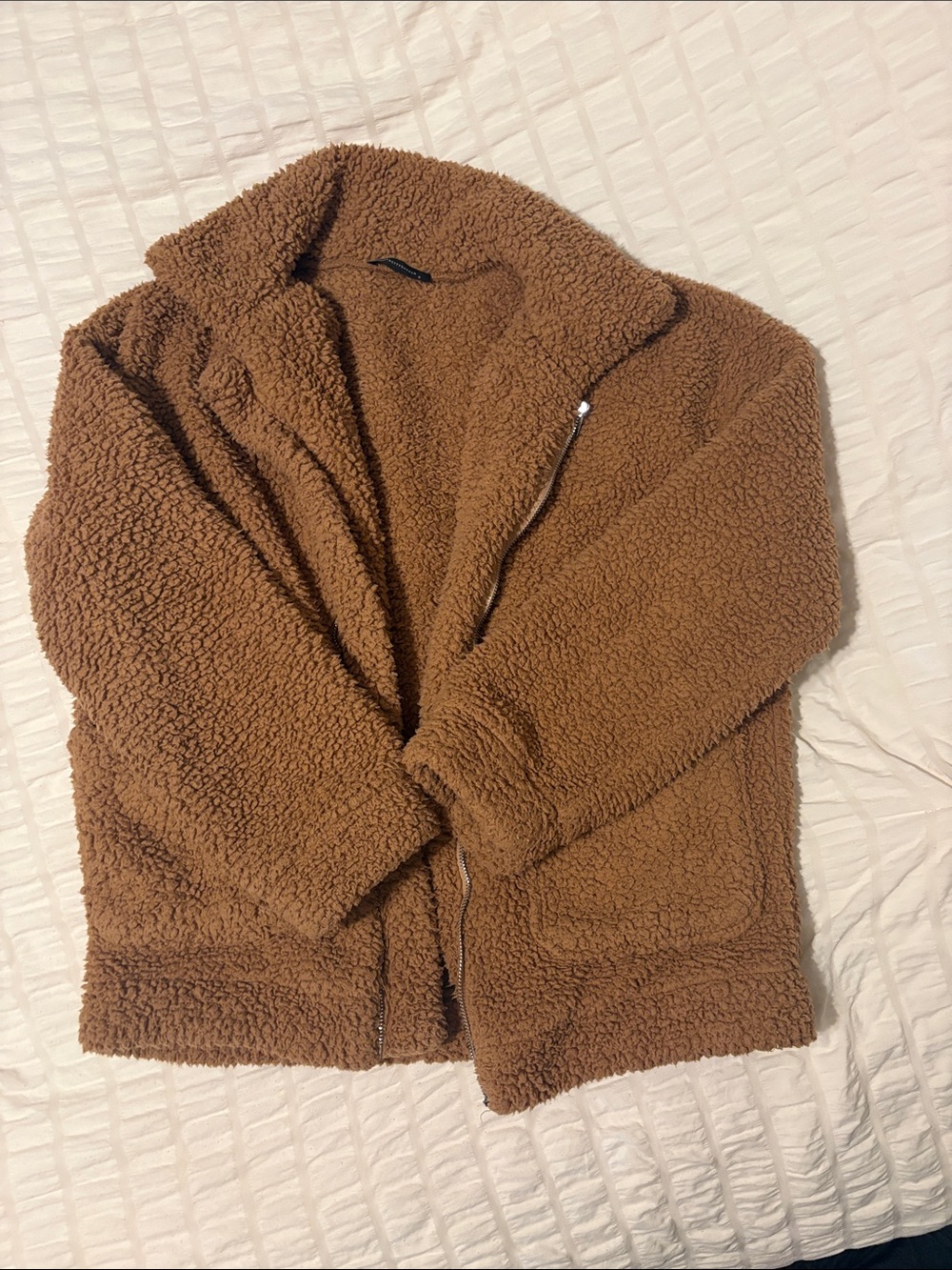 Women's Plush Teddy Jacket in Brown